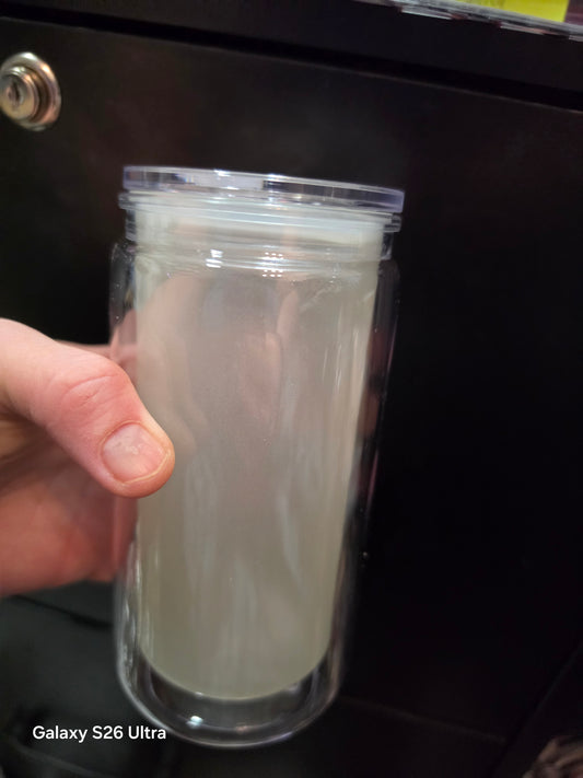 16oz Glow in Dark Snowglobe Tumbler