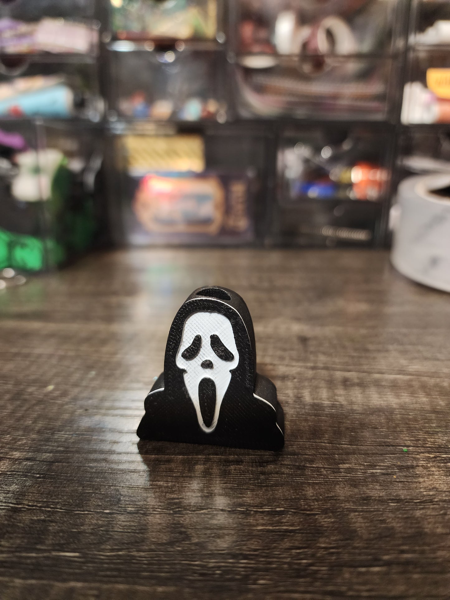 Ghostface straw charm